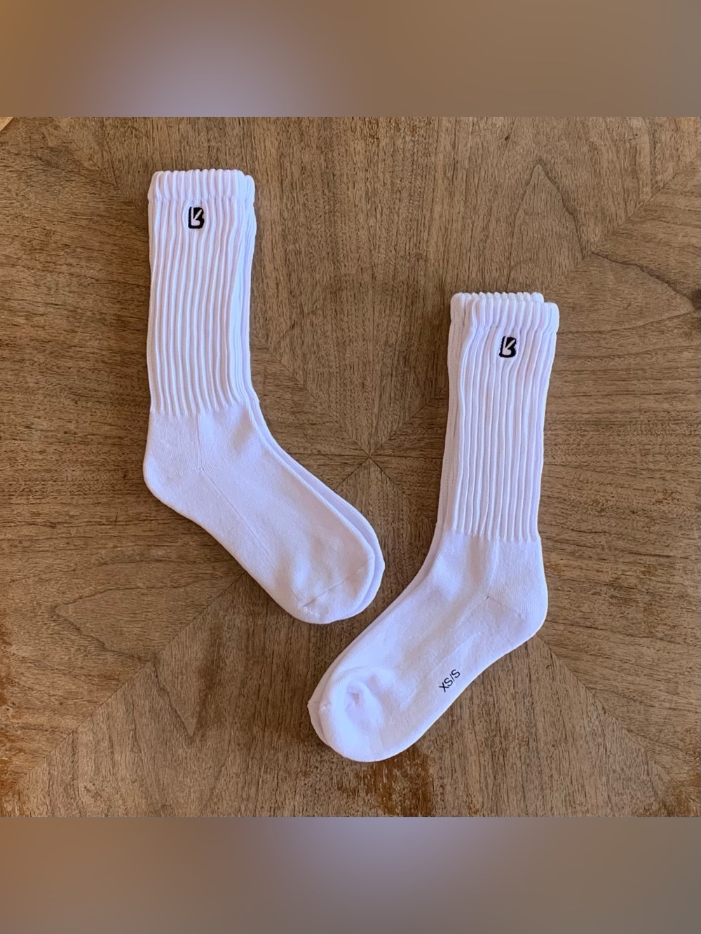 BuffBunny White Scrunch Socks, Two Pairs
